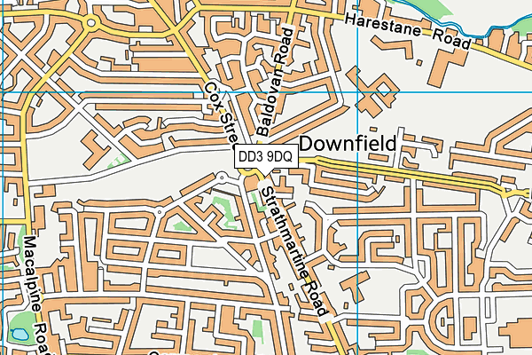 DD3 9DQ map - OS VectorMap District (Ordnance Survey)