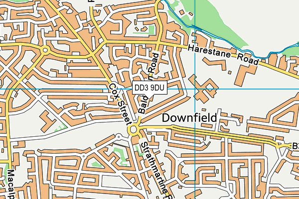 DD3 9DU map - OS VectorMap District (Ordnance Survey)