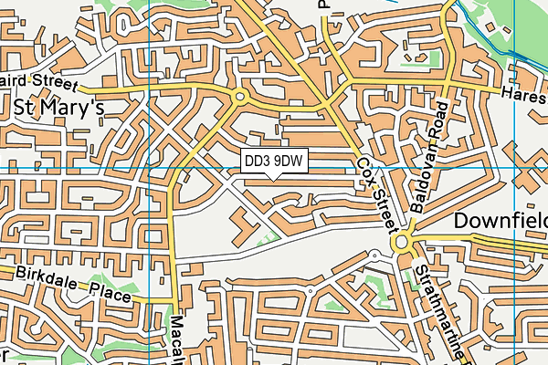 DD3 9DW map - OS VectorMap District (Ordnance Survey)