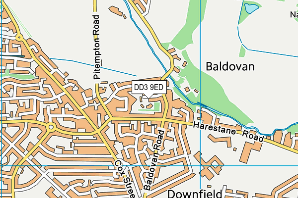 DD3 9ED map - OS VectorMap District (Ordnance Survey)