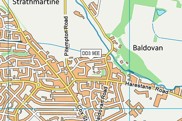 DD3 9EE map - OS VectorMap District (Ordnance Survey)