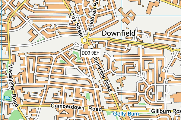 DD3 9EH map - OS VectorMap District (Ordnance Survey)
