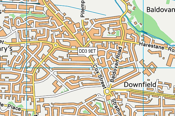 DD3 9ET map - OS VectorMap District (Ordnance Survey)