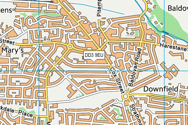 DD3 9EU map - OS VectorMap District (Ordnance Survey)