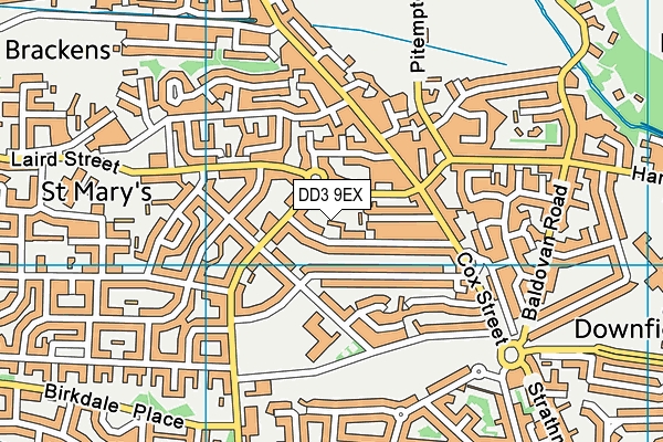 DD3 9EX map - OS VectorMap District (Ordnance Survey)