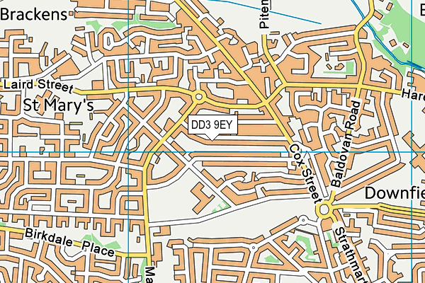 DD3 9EY map - OS VectorMap District (Ordnance Survey)