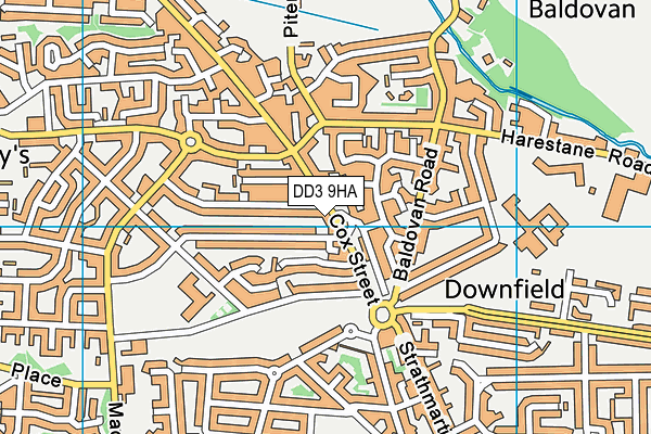DD3 9HA map - OS VectorMap District (Ordnance Survey)