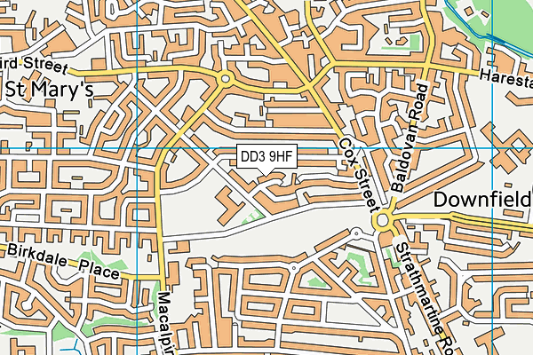 DD3 9HF map - OS VectorMap District (Ordnance Survey)