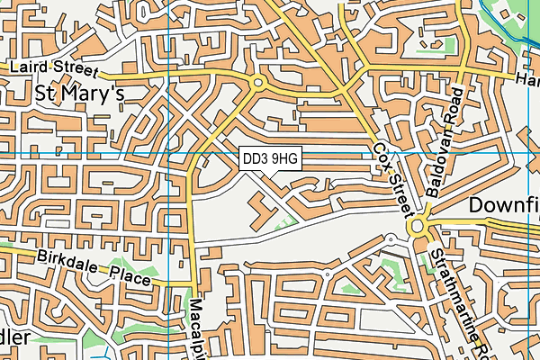 DD3 9HG map - OS VectorMap District (Ordnance Survey)