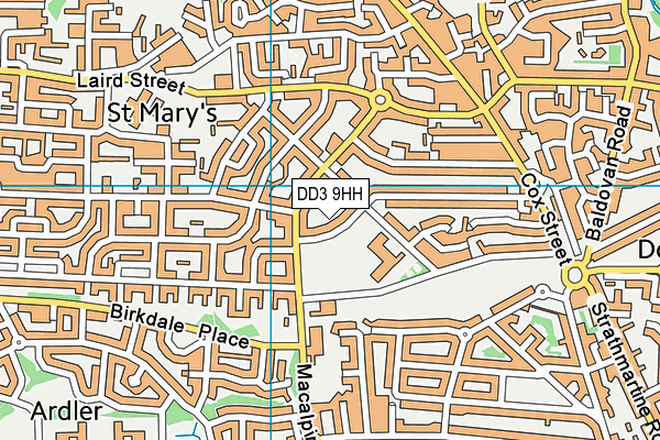 DD3 9HH map - OS VectorMap District (Ordnance Survey)