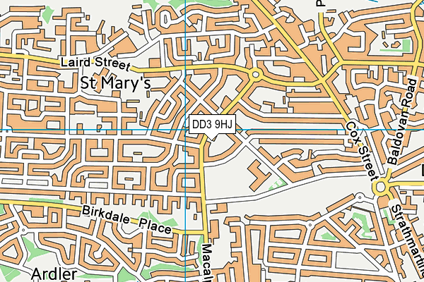DD3 9HJ map - OS VectorMap District (Ordnance Survey)