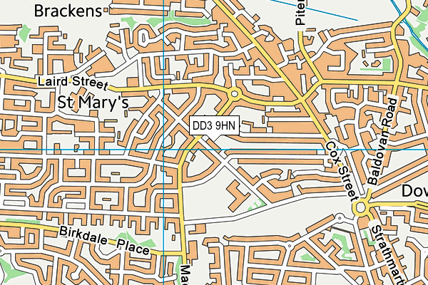 DD3 9HN map - OS VectorMap District (Ordnance Survey)