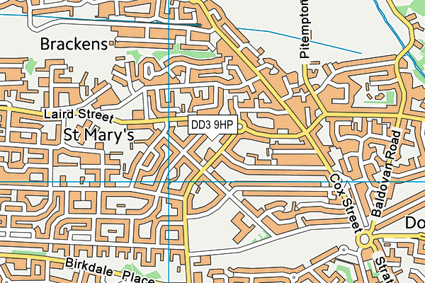 DD3 9HP map - OS VectorMap District (Ordnance Survey)