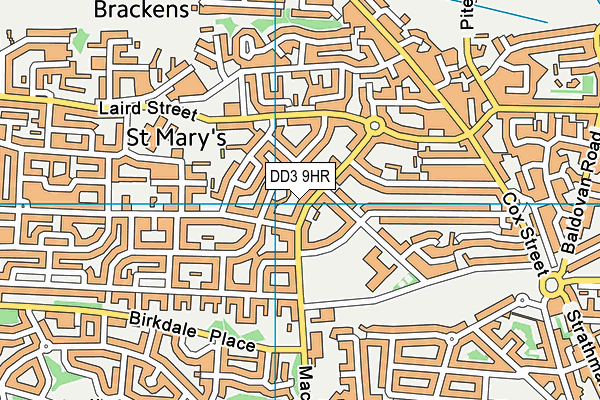 DD3 9HR map - OS VectorMap District (Ordnance Survey)