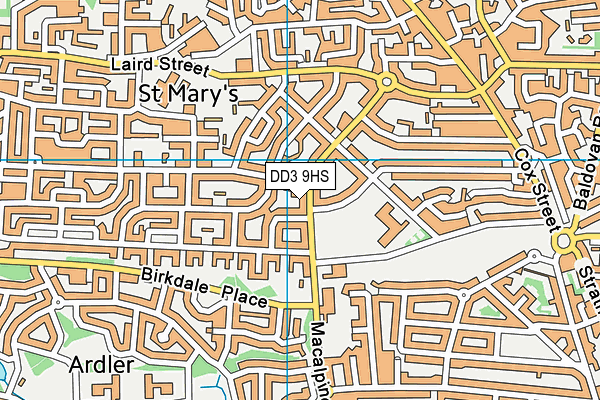 DD3 9HS map - OS VectorMap District (Ordnance Survey)
