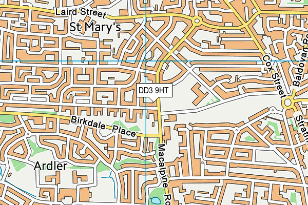 DD3 9HT map - OS VectorMap District (Ordnance Survey)