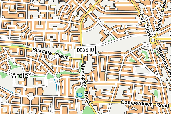DD3 9HU map - OS VectorMap District (Ordnance Survey)