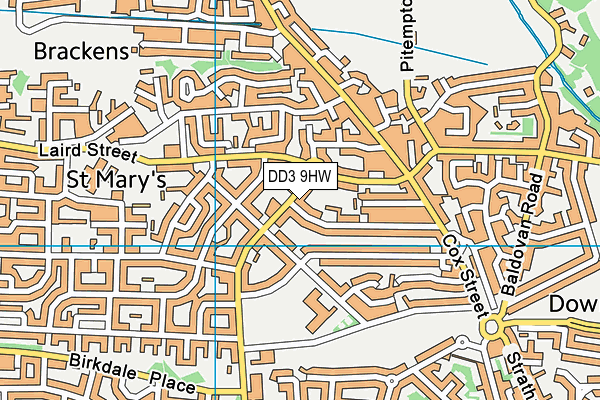 DD3 9HW map - OS VectorMap District (Ordnance Survey)