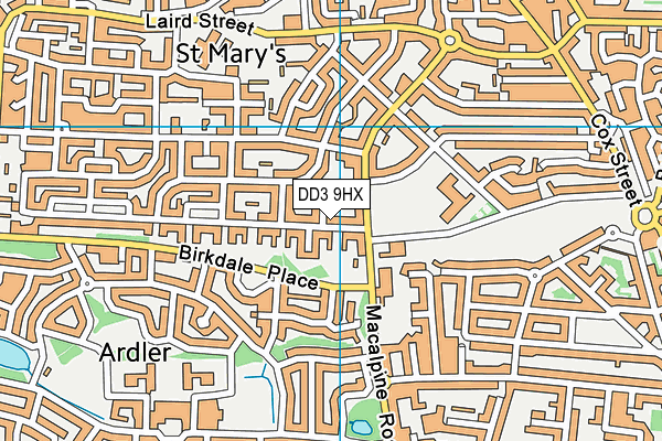 DD3 9HX map - OS VectorMap District (Ordnance Survey)