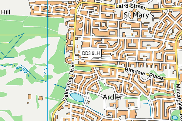 DD3 9LH map - OS VectorMap District (Ordnance Survey)