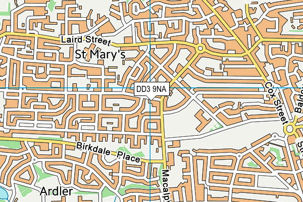 DD3 9NA map - OS VectorMap District (Ordnance Survey)