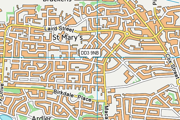 DD3 9NB map - OS VectorMap District (Ordnance Survey)