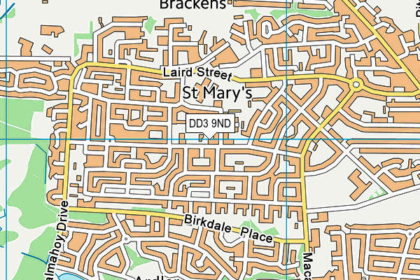 DD3 9ND map - OS VectorMap District (Ordnance Survey)
