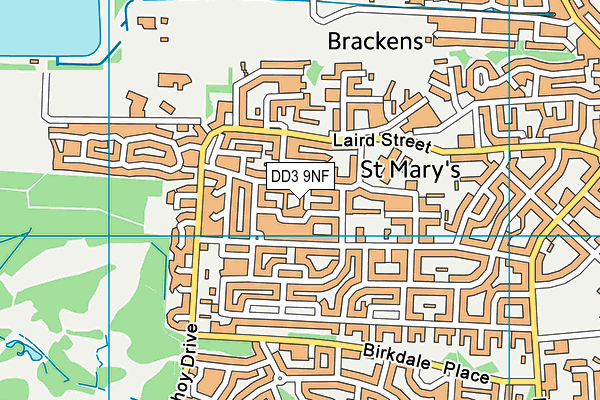 DD3 9NF map - OS VectorMap District (Ordnance Survey)