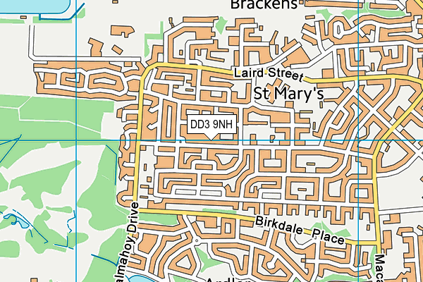 DD3 9NH map - OS VectorMap District (Ordnance Survey)