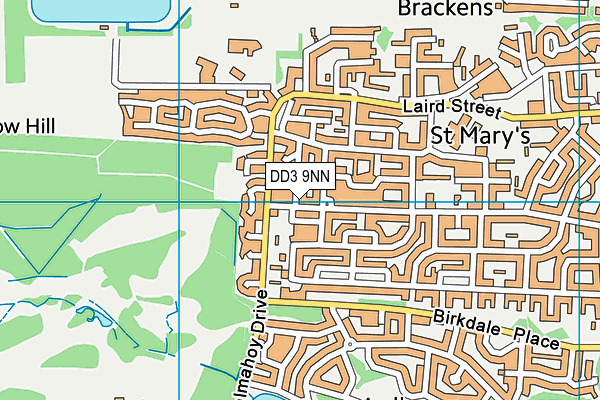 DD3 9NN map - OS VectorMap District (Ordnance Survey)