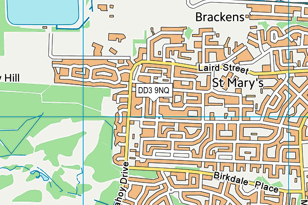 DD3 9NQ map - OS VectorMap District (Ordnance Survey)