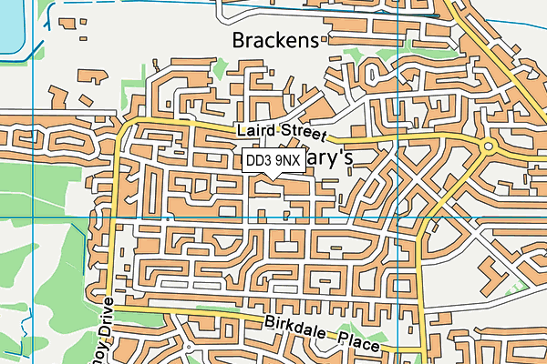 DD3 9NX map - OS VectorMap District (Ordnance Survey)