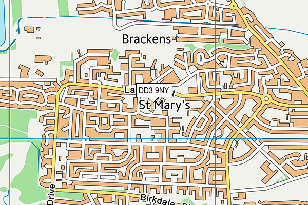 DD3 9NY map - OS VectorMap District (Ordnance Survey)