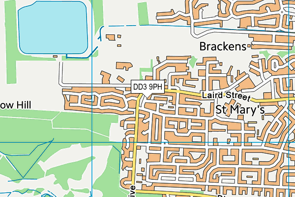 DD3 9PH map - OS VectorMap District (Ordnance Survey)
