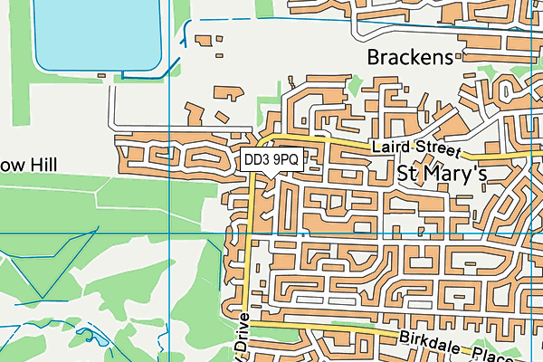DD3 9PQ map - OS VectorMap District (Ordnance Survey)