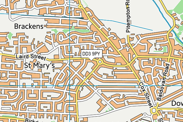 DD3 9PY map - OS VectorMap District (Ordnance Survey)