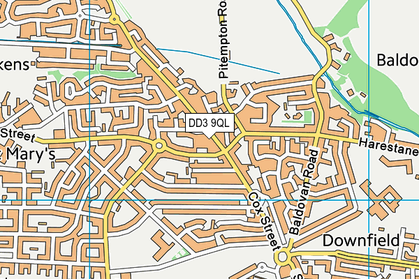 DD3 9QL map - OS VectorMap District (Ordnance Survey)