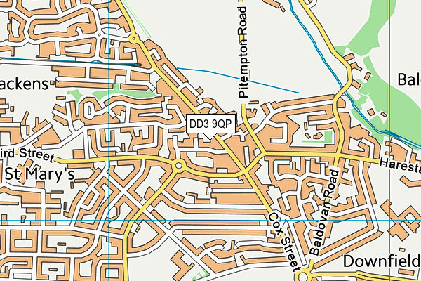 DD3 9QP map - OS VectorMap District (Ordnance Survey)