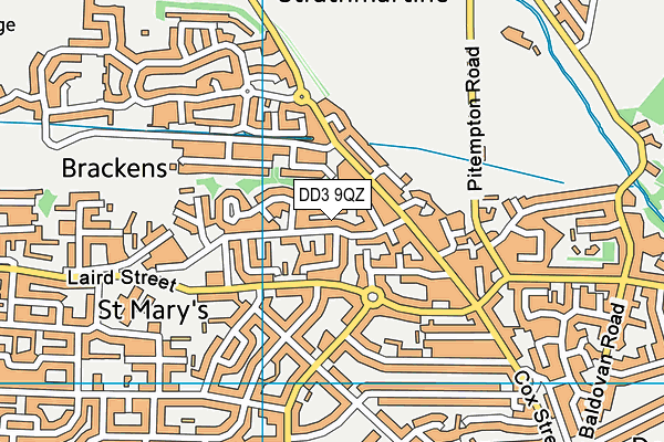 DD3 9QZ map - OS VectorMap District (Ordnance Survey)