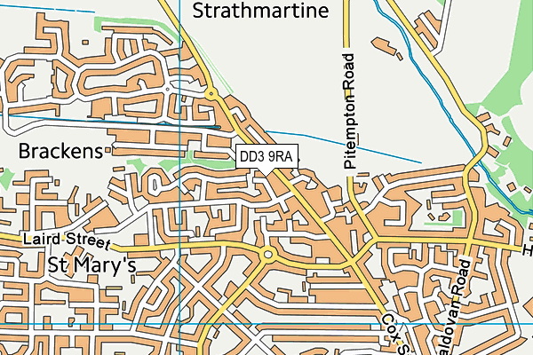 DD3 9RA map - OS VectorMap District (Ordnance Survey)