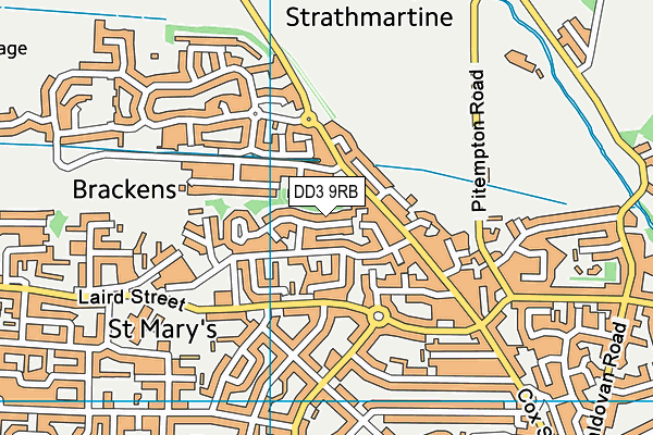 DD3 9RB map - OS VectorMap District (Ordnance Survey)