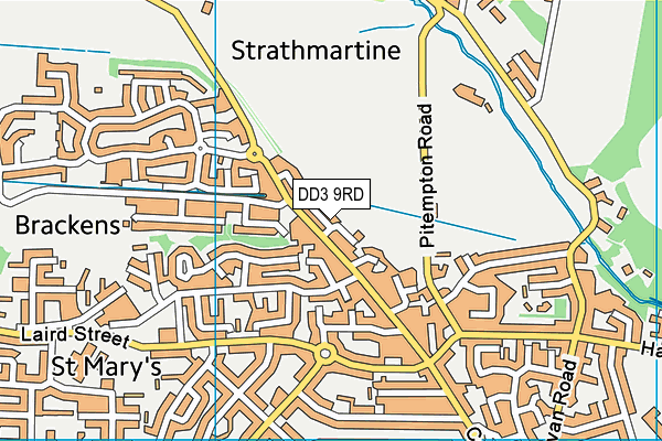 DD3 9RD map - OS VectorMap District (Ordnance Survey)