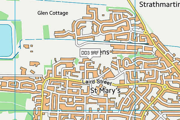 DD3 9RF map - OS VectorMap District (Ordnance Survey)