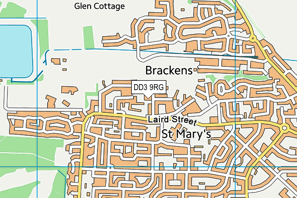 DD3 9RG map - OS VectorMap District (Ordnance Survey)