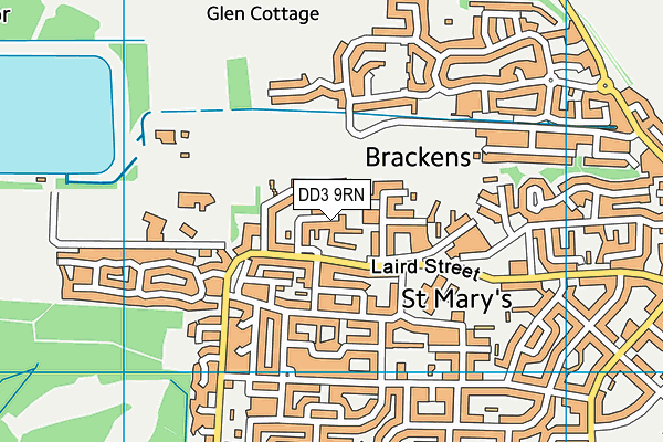 DD3 9RN map - OS VectorMap District (Ordnance Survey)