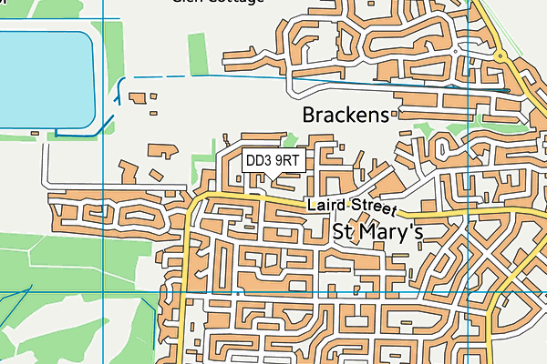 DD3 9RT map - OS VectorMap District (Ordnance Survey)