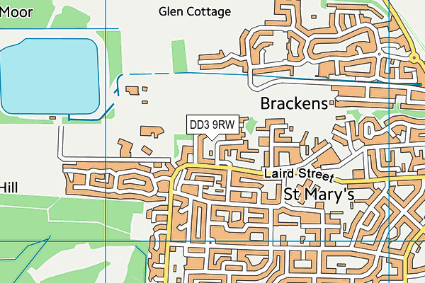 DD3 9RW map - OS VectorMap District (Ordnance Survey)