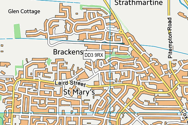 DD3 9RX map - OS VectorMap District (Ordnance Survey)