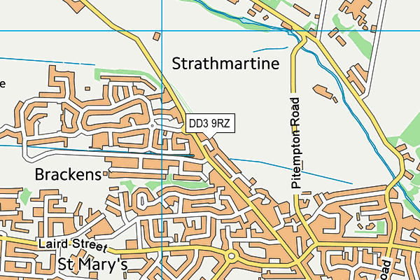 DD3 9RZ map - OS VectorMap District (Ordnance Survey)