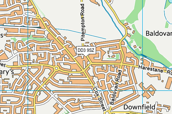 DD3 9SZ map - OS VectorMap District (Ordnance Survey)
